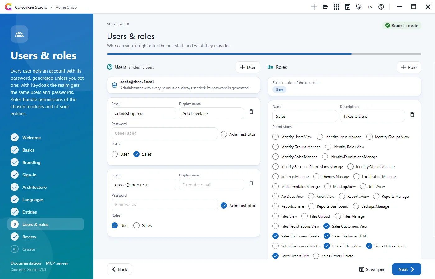 Users & roles